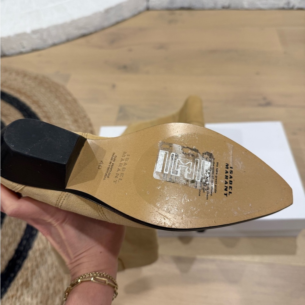 Isabel Marant Suede Western Boots in Beige size 40 brand new - Picture 7 of 9